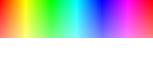 Color hues with ARGB8888 pixel format, black background and default alpha threshold