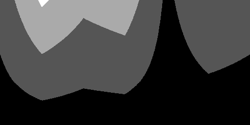 Color hues with 2 BPP grayscale palette and black background using nearest color lookup