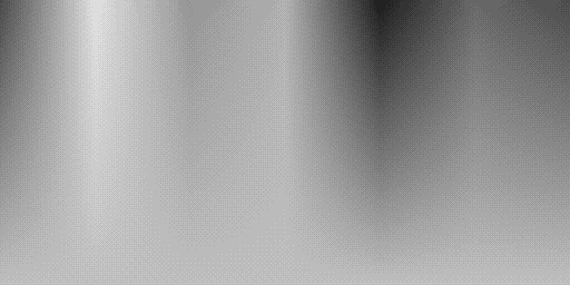 Color hues with 4 BPP grayscale palette, silver background, using nearest color lookup and Bayer 8x8 ordered dithering