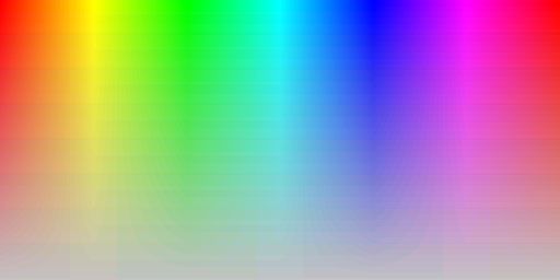 Color hues with RGB565 pixel format and silver background