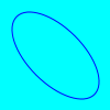 Ellipse drawn with a 45 degree rotation