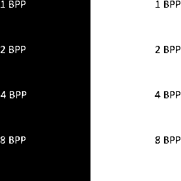 Grayscale color shades with black and white palette