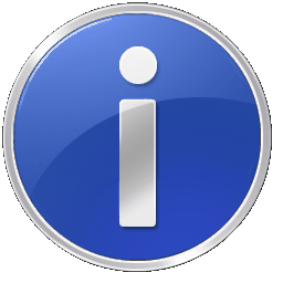 Information icon quantized by Median Cut algorithm using 256 colors, black background, alpha threshold = 128