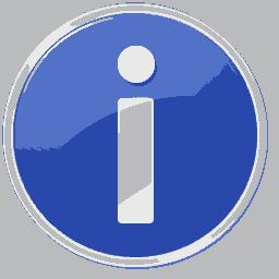 Information icon quantized by Wu's algorithm using 4 colors, silver background, zero alpha threshold