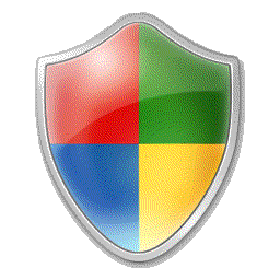 Shield icon with system default 8 BPP palette using silver background, alpha threshold = 1 and Floyd-Steinberg dithering