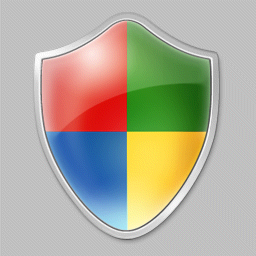 Shield icon with RGB555 pixel format, silver background and Floyd-Steinberg dithering