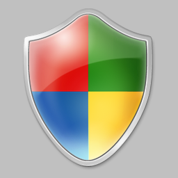 Shield icon with silver background