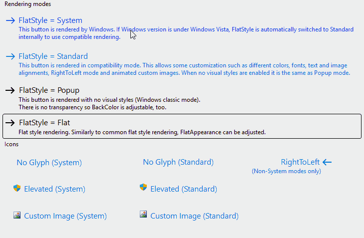 CommandLinkButton in the KGySoft.WinForms.Example application