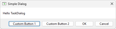 A simple TaskDialog